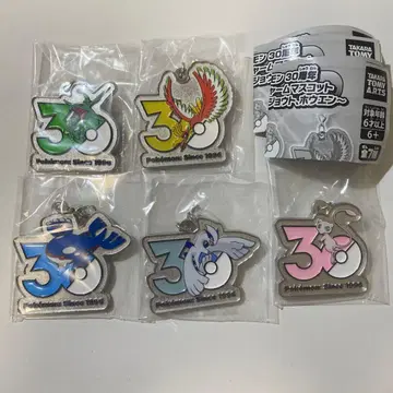 포켓몬 30주년 메탈 참 마스코트 5종 세트
