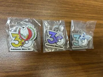 포켓몬 30주년 메탈 참 3종 세트 호우오우 뮤츠 루기아
