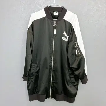 N166-2 PUMA 트랙 자켓 블랙 화이트 M 사이즈