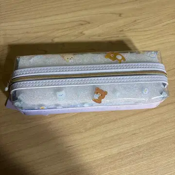 리락쿠마 펜 파우치 바다리라 기분 펜 케이스 더블 지퍼