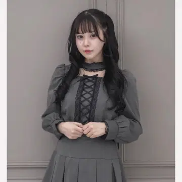 레이스업 초커 상의 pium [ 오늘만 가격 인하 ]