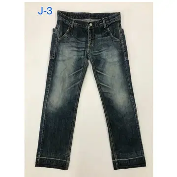 [ J-3 ] 데님 팬츠 데미지 팬츠 7부 기장 여성용