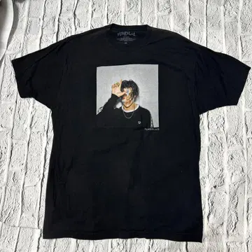 YUNGBLUD 포토 프린트 T셔츠 블랙 2XL 빅 실루엣