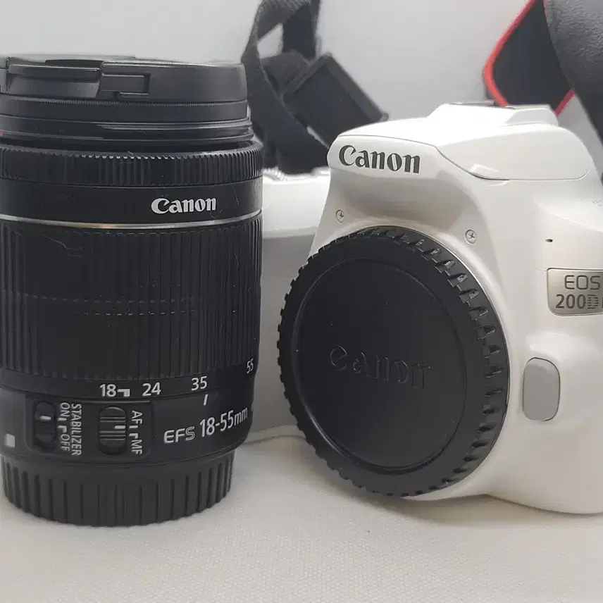 캐논 EOS 200D II 화이트 + 18-55mm stm 렌즈