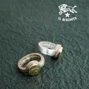 IL BISONTE 가죽 콤초 부착 반지