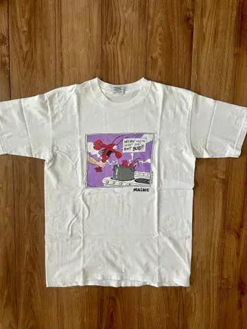 90s' American Vintage 프린트 T셔츠 L 사이즈 USA제