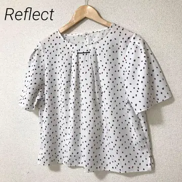 Reflect 리플렉트 도트 무늬 블라우스 반팔