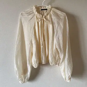 ZARA 자라 벌룬 슬리브 플루이드 블라우스 L