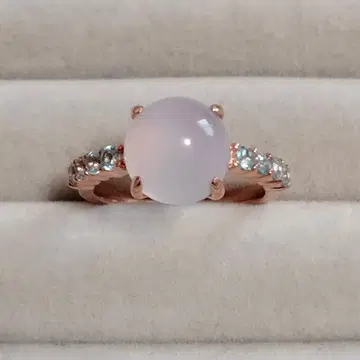 화이트 칼세도니 블루 토파즈 핑크 골드 SILVER 반지