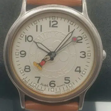 103 가동품 SEIKO ALBA Disney 미키 손목시계 벨트 새상품