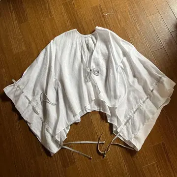 새상품급 SOUSOU 키사라기 린넨 겉옷 키사라기 소매 조임 린넨