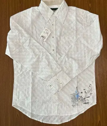 Billabong 화이트 도트 무늬 긴팔 셔츠