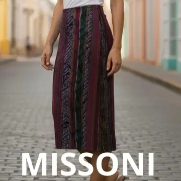 이탈리아제*MISSONI*올 패턴 니트 스커트*사이즈 44*멀티 컬러