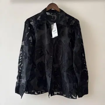 ZARA 블랙 긴팔 셔츠 XL