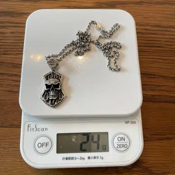 스컬 목걸이 실버925