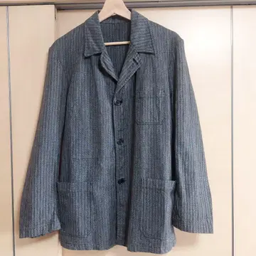 40년대 블랙 샴브레이 헤링본 자켓