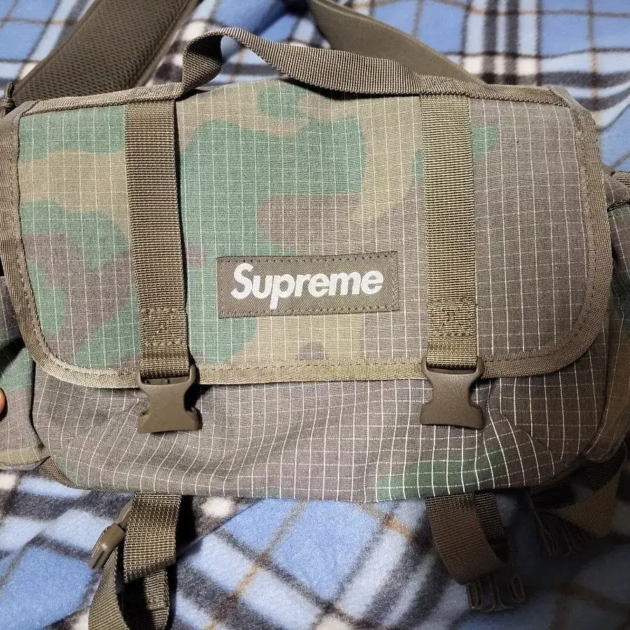 25SS Supreme x B.B. Simon Denim Tote Bag Woodland Camo New