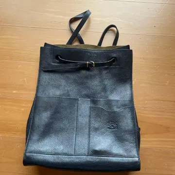 일비종떼 다크 네이비 올 가죽 백팩