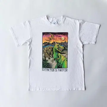 90s USA제 Human-i-Tees 다이너소어 공룡 프린트T