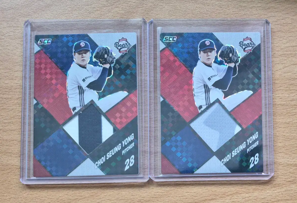 2025 SCC KBO 센세이션 두산 최승용 실착 저지카드 2장랏 판매