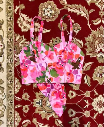 Desigual M. 코르셋 숏 탑 뷔스티에 올 패턴 핑크
