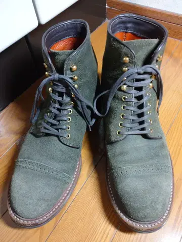 wheel robe 스웨이드 캡토 더비 부츠 US6.5E