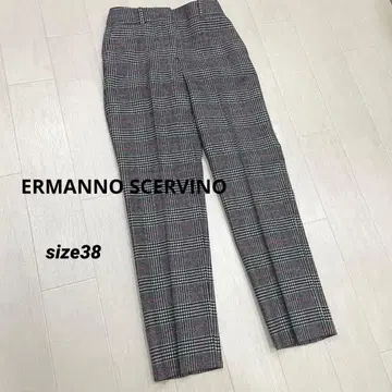 이탈리아제 새상품급 ERMANNO SCERVINO 울 체크 팬츠