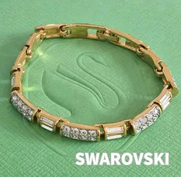 SWAROVSKI 스와로브스키 팔찌 골드 큐빅