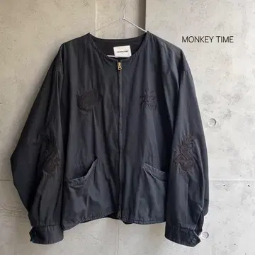 MONKEYTIME 베트남 자켓 자수 빈티지 M 자켓 네이비