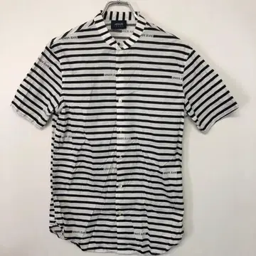 ARMANI JEANS 럭셔리 구제 의류 보더 밴드 카라 반팔 셔츠