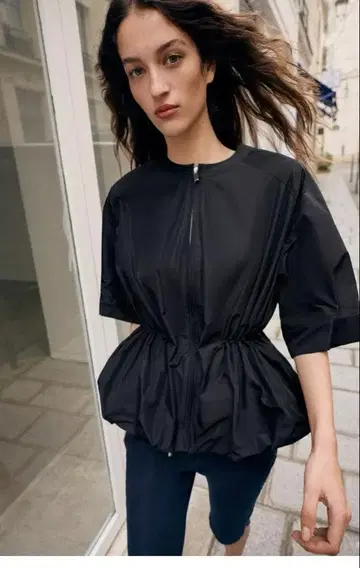ZARA 숏 슬리브 벌룬 후드티