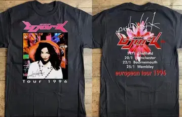 Bjork 비요크 POST TOUR 1996 티셔츠 반팔 밴드T