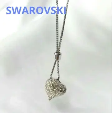 SWAROVSKI 하트형 실버 목걸이