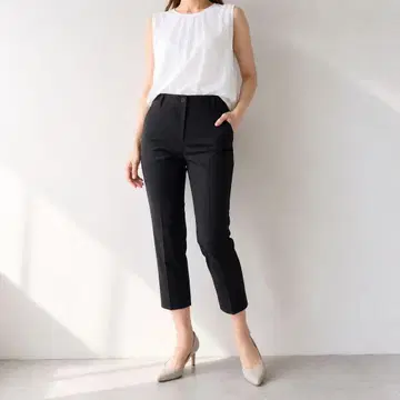 Leilian 레리안 크롭 팬츠 9 M 블랙 여름 봄/가을