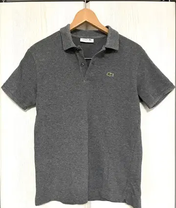 [컨디션 최상] LACOSTE 라코스테 반팔 피케 셔츠 그레이 XS