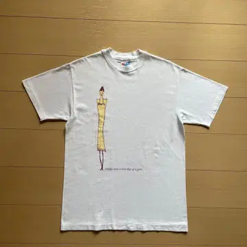 80s Hanes USA제 아트 T셔츠 에드워드 고리