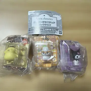 산리오 캐릭터즈 캡슐 토이 폼폼푸린 쿠로미 콜로콜로 3개 세트