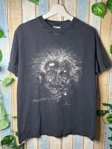 90s Albert Einstein 아인슈타인 아트 T셔츠