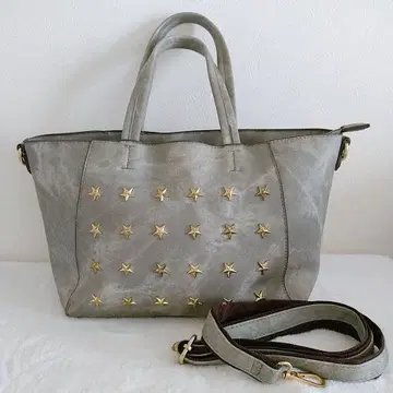 [새상품급] 지미추풍 JimmyChoo 그레이 별 모양 스터드 핸드백