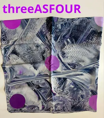 threeASFOUR 스카프 보라색 원