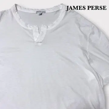 새상품급 JAMES PERSE 코튼 린넨 하프 슬리브 풀오버