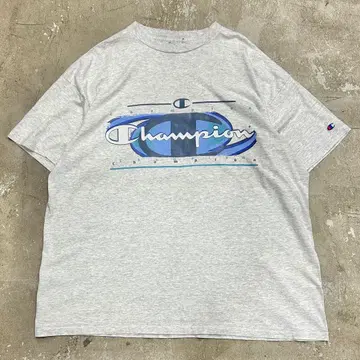 90s Champion 챔피온 반팔 T셔츠 2XL 그레이 미국제