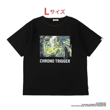 공식 CHRONO TRIGGER 블랙 T셔츠 L 크로노 트리거