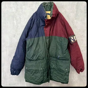 90s NAUTICA 다운 자켓 절개 자수 L