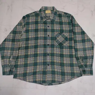 [좋은 배색] 70s sears 프리넬 체크 셔츠 XL