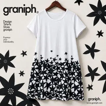 새상품급 빅 사이즈 graniph 그라니프 별 원피스
