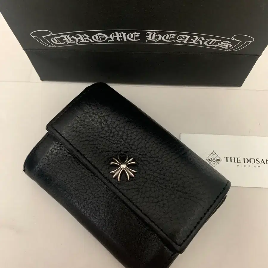 chrome hearts cigarette holder Belt Pouch Case Small Bag Black Leather Silver Cross Chrome Hearts Black Leather Glasses