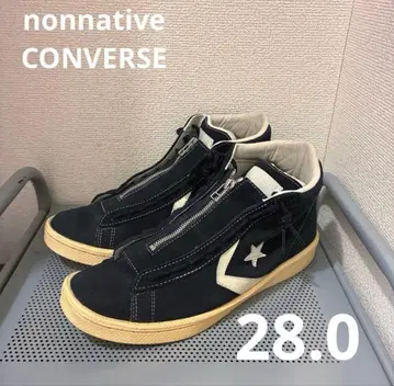 논네이티브 별주 컨버스 프로 레더 네이비 스웨이드 나가세 토모야 착용