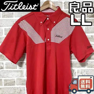 [ 선착순 ] 타이틀리스트 남성용 반팔 피케 셔츠 LL 레드 계열 빨간색