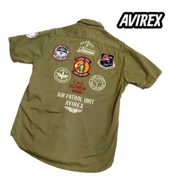 AVIREX C.A.P 와펜 셔츠 M